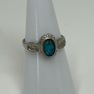 Vintage 1988 Childs Turquoise COP Ring Size 4.5
